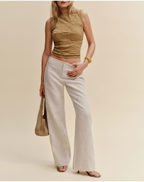 Reformation - Vida Low Rise Linen Pants