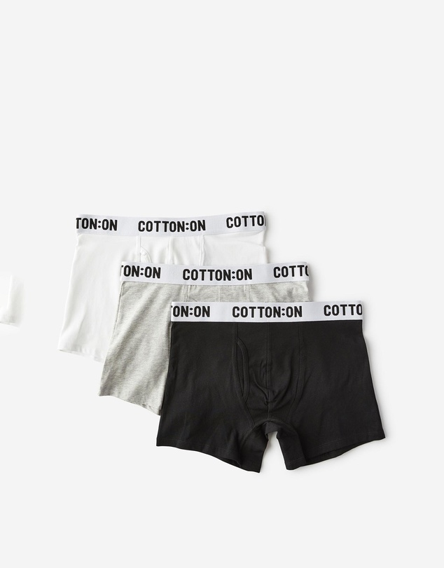 Cotton On - 3 Pack Mens Organic Cotton Trunks