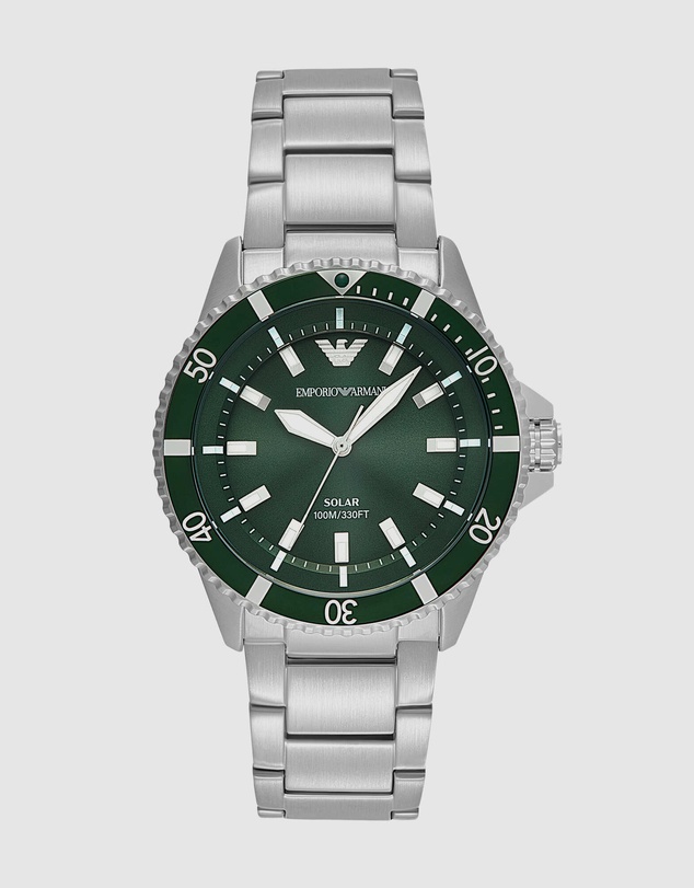 Emporio Armani - Silver Tone Analogue Watch
