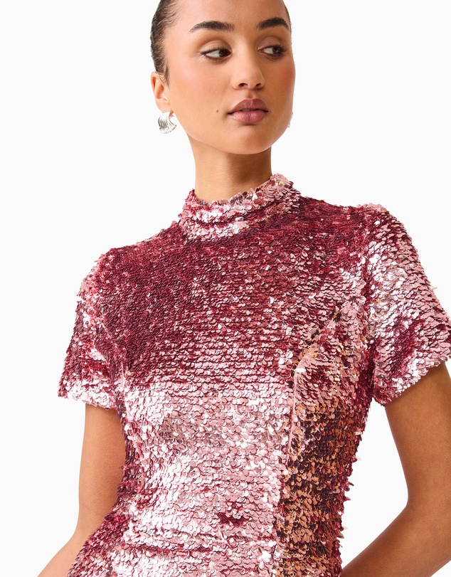 Elliatt - Alissa Cap Sleeve Midi Dress in Pink