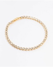 Lovisa - Gold Plated Round Diamante Tennis Bracelet
