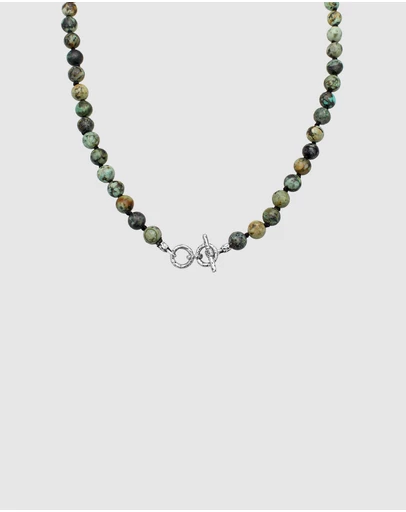 Haze & Glory - ICONIC EXCLUSIVE - Necklace Men Turquoise Beads 925 Sterling Silver