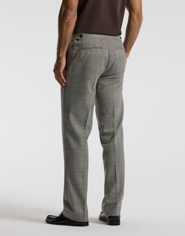 Calibre - Tailored Check Wool Pants Mocha
