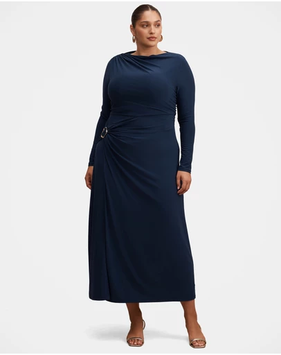 Forever New Curve - Kingsley Curve Hardware Jersey Midi Dress