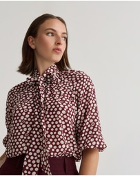 Oxford - Simone Tie Neck Shirt