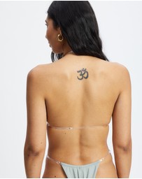 Jaded London - Triangle Clear Straps Bikini Top