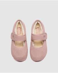 EVERAU - Australian Shepherd Ugg Millie Kids Cow Suede Upper Loafer Oxfords Flats