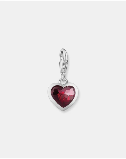 THOMAS SABO - Charm Pendant Red Stone in Heart-Shape