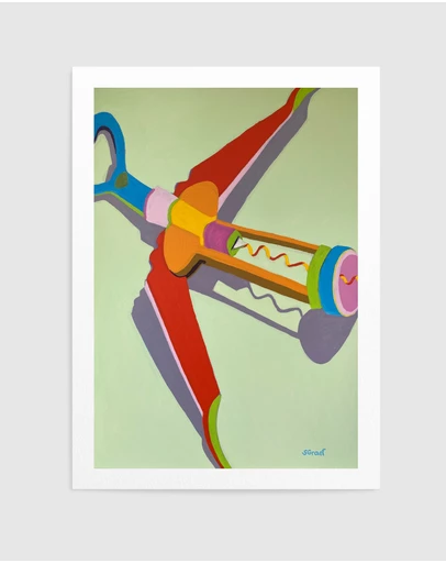 Olive et Oriel - Corkscrew by Sue Graef Art Print