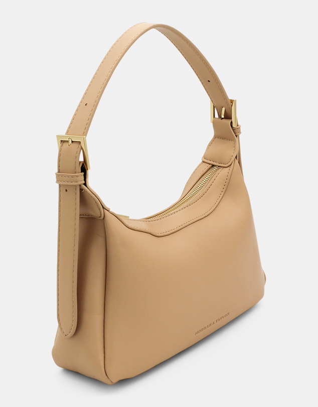 Morgan & Taylor - Anya Shoulder Bag in Beige Tan