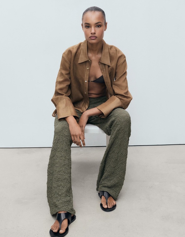 M.N.G - Verdi Straight Textured Trousers