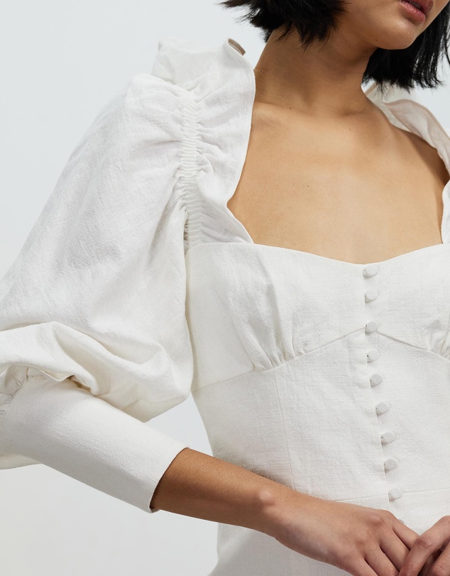 Asilio - Ruffle Long Sleeve Linen Dress