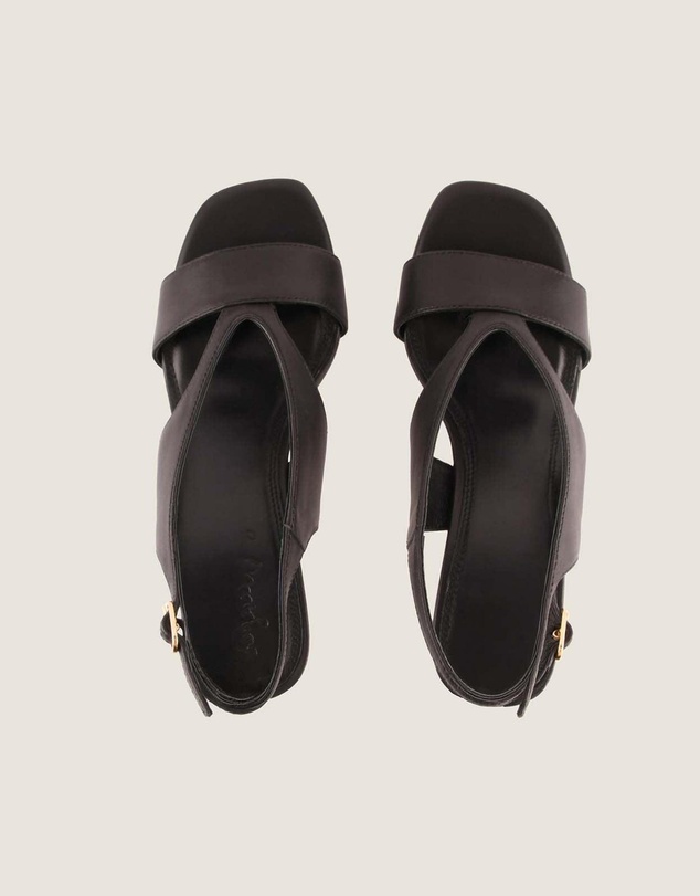 Shelly Shen - Bronte High Sandals Black Leather