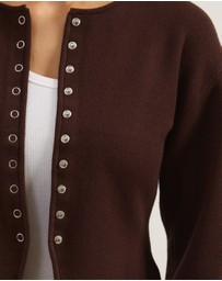 Atmos&Here - Rue Button Up Split Hem Knit Cardigan