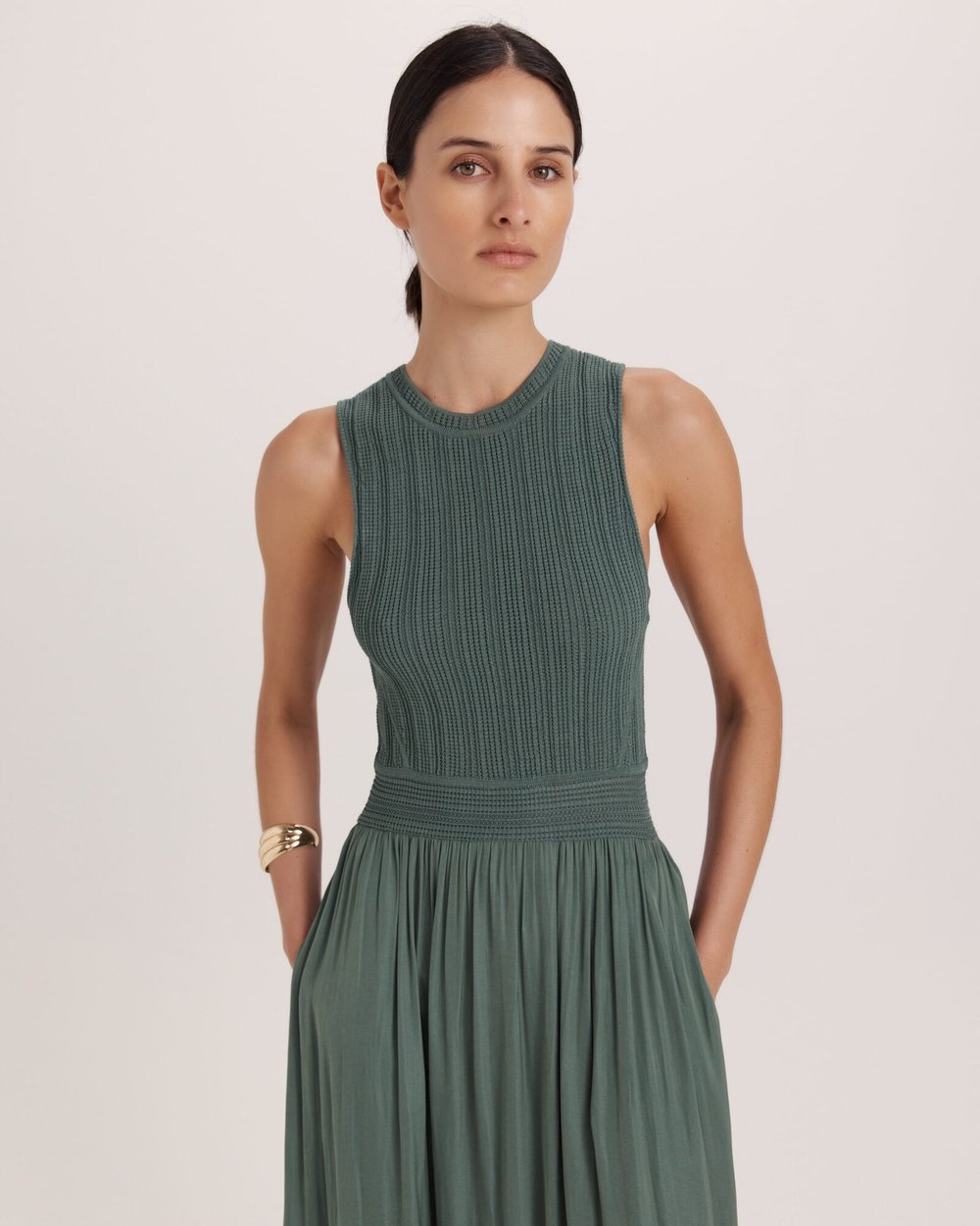 Lillian Mixed Media Maxi Dress by SABA Online | THE ICONIC | Australia