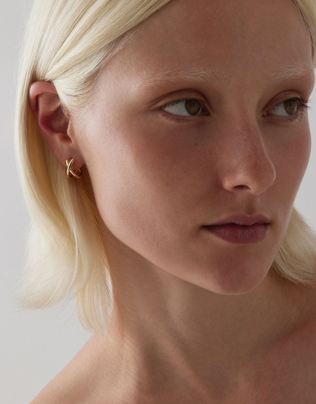 Najo - Moonkiss Yellow Gold Huggie Earrings