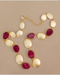 Meshca - Dako Raspberry Necklace