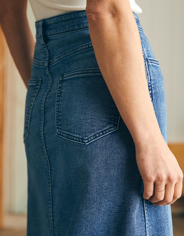 Faherty - Stretch Terry Midi Skirt