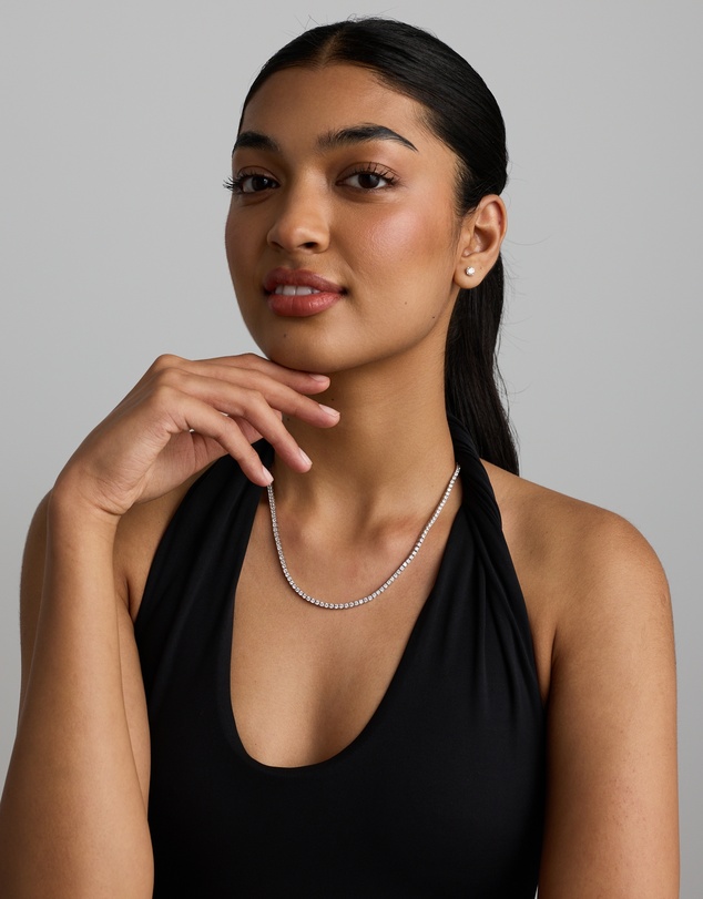 Michael Hill - Cubic Zirconia Tennis Necklace in Sterling Silver