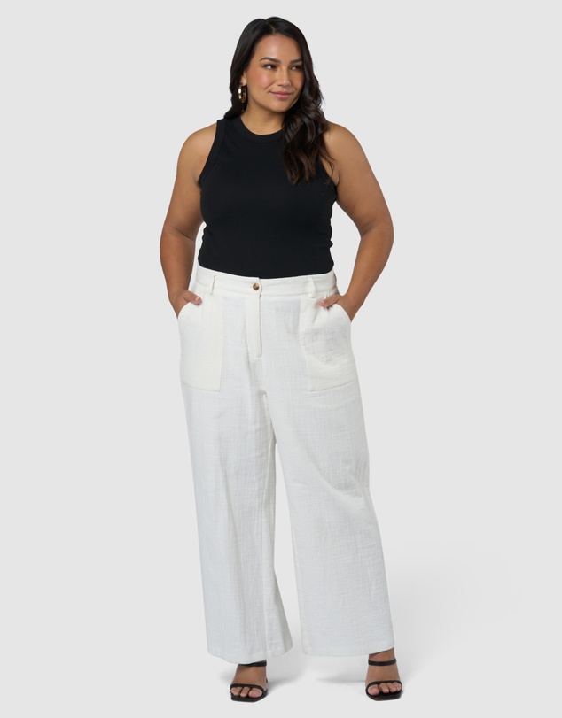 Something 4 Olivia - Lila Linen Wide Leg Pant