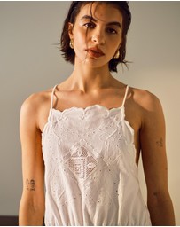 TOPSHOP - Heavy Embroidered Hanky Hem Mini Dress