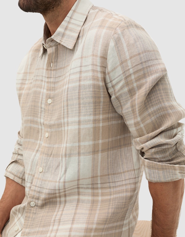 Seed Heritage - L/S Check Linen Shirt