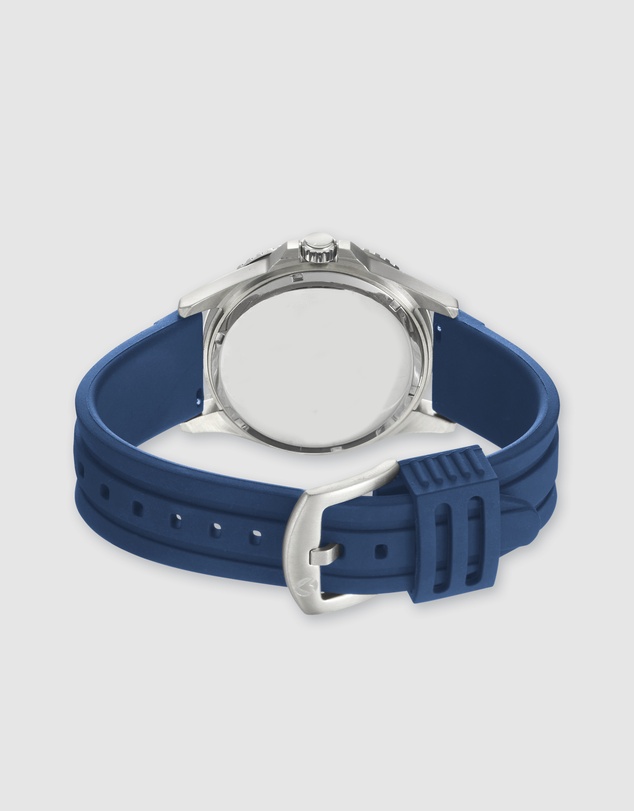 Maxum - Prince Blue Dial & Blue Silicone Band & Silver Tone Case