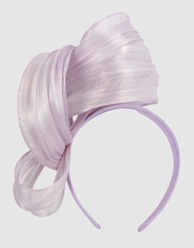 Fillies Collection - Bespoke Light Lilac Bow Racing Fascinator