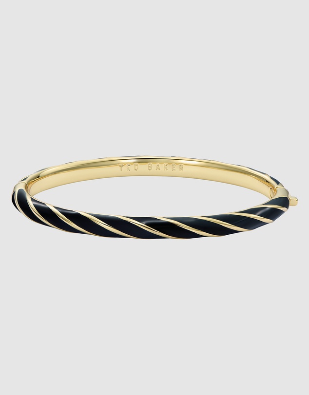 Ted Baker - TRINITY: Twist Enamel Hinged Bangle Bracelet