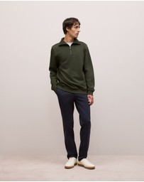 Trenery - Half Zip Sweat in Winter Moss
