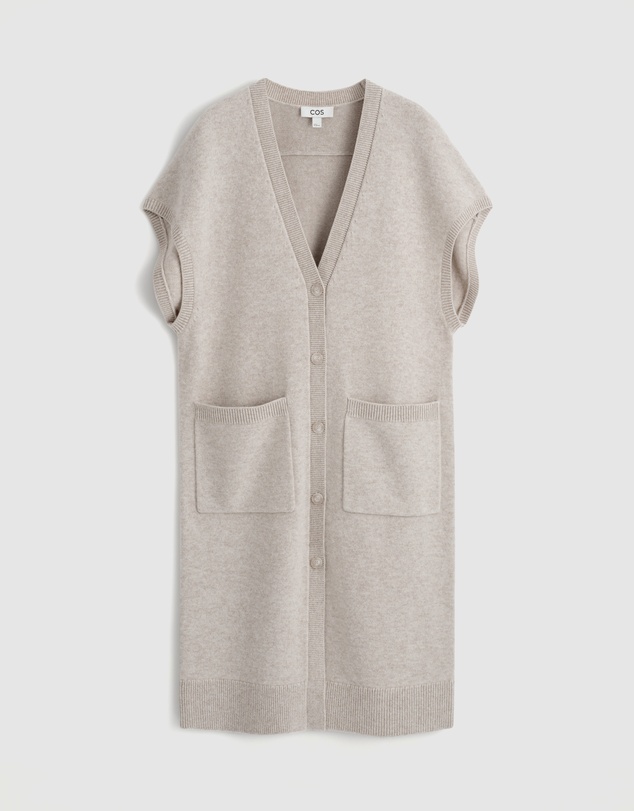 COS - Rounded Wool Longline Cardigan