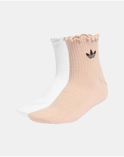 adidas Originals - Ruffle Quarter Socks 2 Pairs