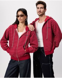 No Problemo - Mini Problemo Stripe Zip Hoodie