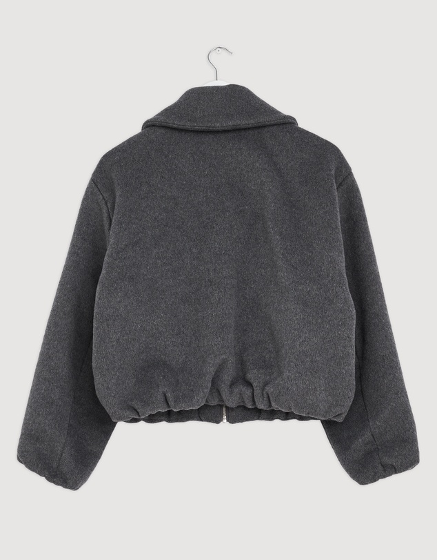 Revibe - Repaired ENA PELLY Maeve Wool Blend Bomber Jacket - AU 6
