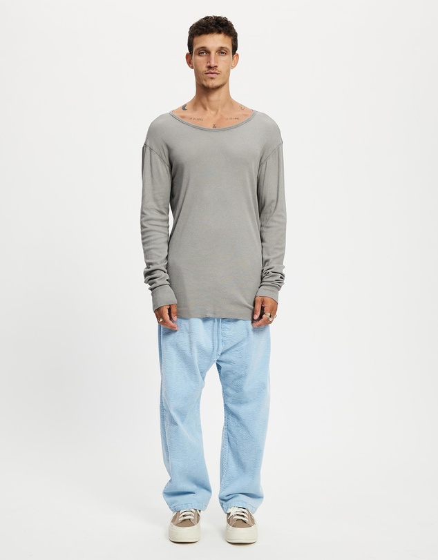 Surrounded By Ghosts - The Gypsum Slim Rib Knit Long Sleeve T-Shirt