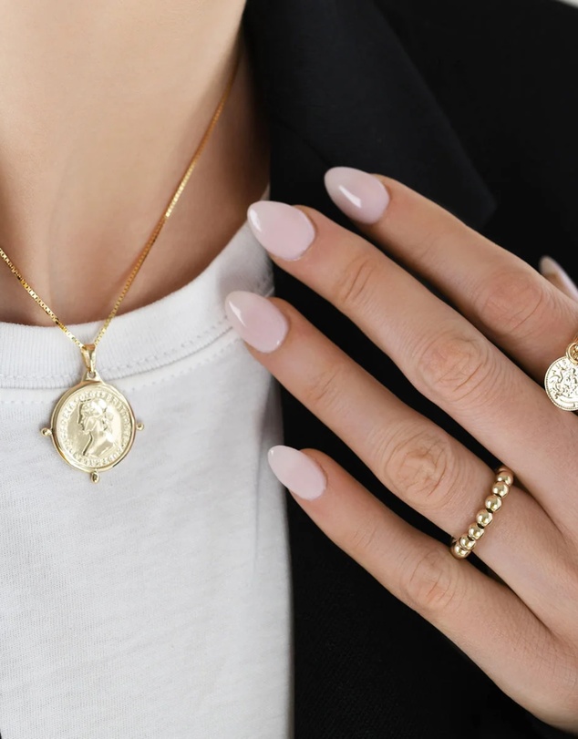 Von Treskow - Sixpence Sized Coin Necklace (Compass Frame)