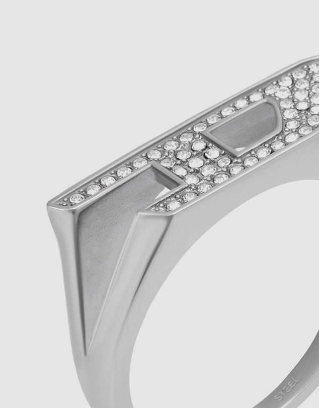 Diesel - Metamorph Silver tone signet Ring
