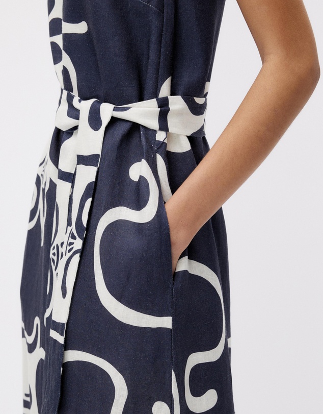 Minima Esenciales - Naja One Shoulder Linen Maxi Dressi Dress
