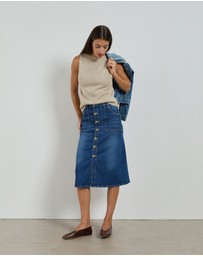 DRICOPER DENIM - Sage Denim Skirt