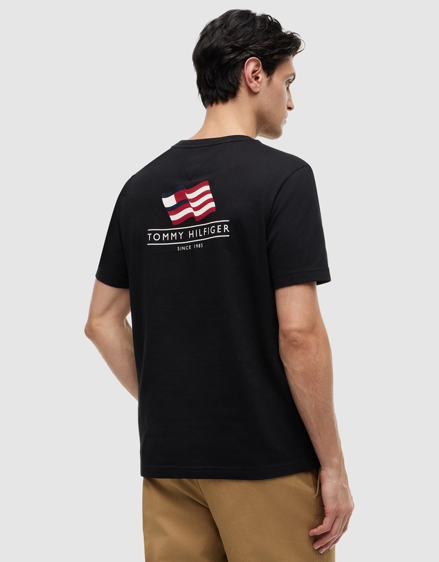 Tommy Hilfiger - Wavy Flag Back Graphic Jersey T-Shirt