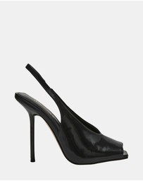 Steve Madden - Lucian Black Leather Heels
