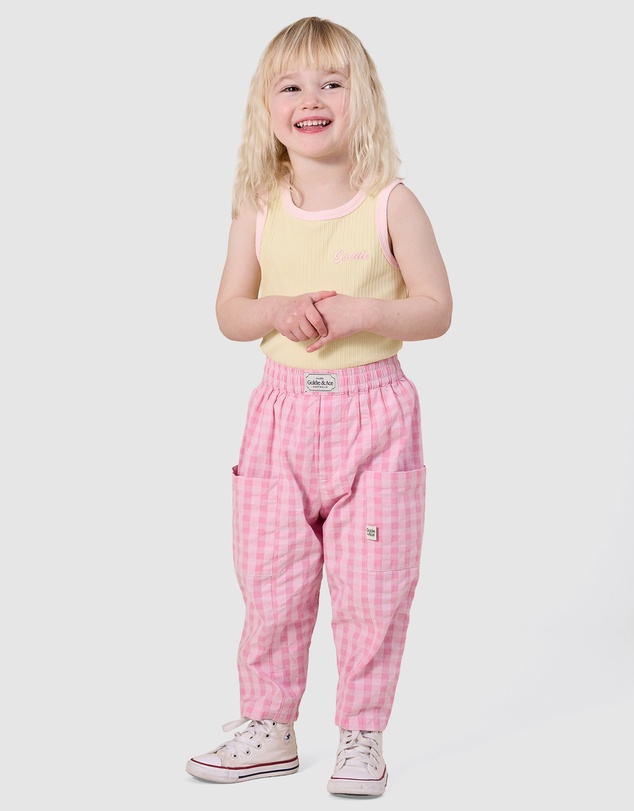 Goldie + Ace - Lightweight Gingham Kit Pocket Pants - Babies-Kids