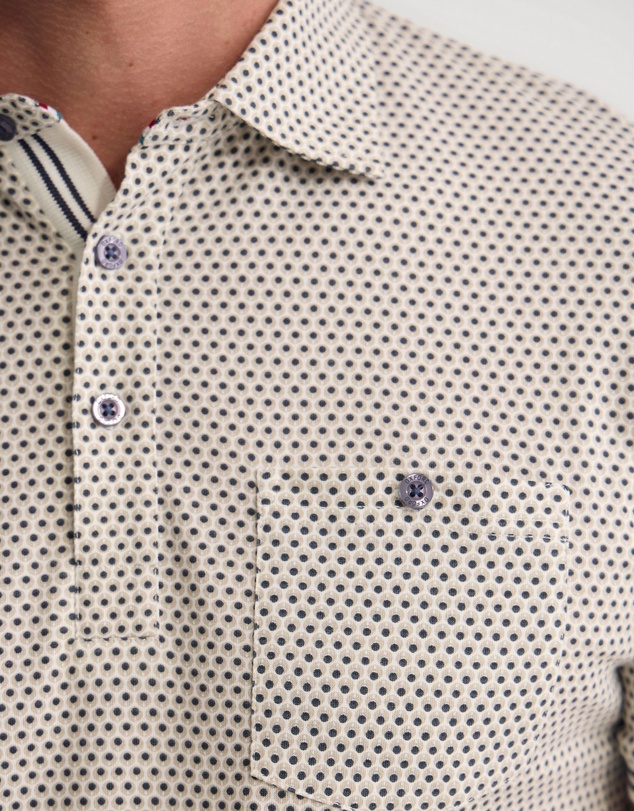 Oxford - Milo Printed Jersey Polo With Pocket