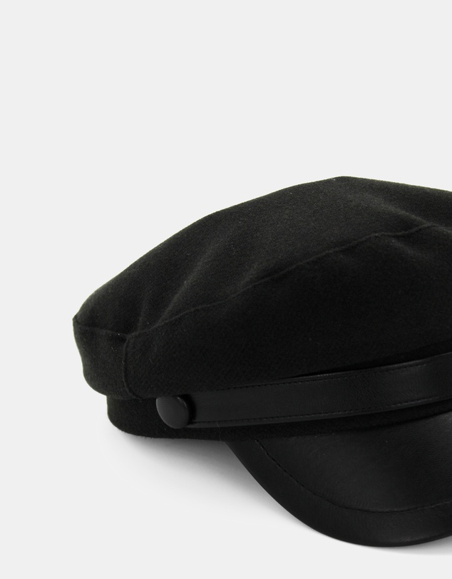 Morgan & Taylor - Keira Paper Boy Cap in Black