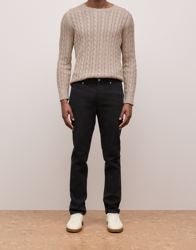 Trenery - Organically Grown Cotton Modern Slim Black Wash Jean in Black
