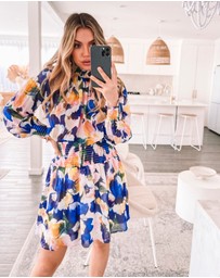 Esther & Co - Neary Dress - Painted Cobalt