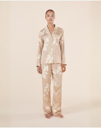 Gingerlilly - Elina Botanical Silky Satin PJ set