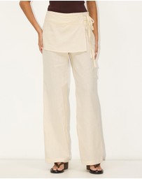 Dazie - Overcast Linen Blend Pants