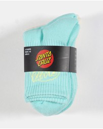 Santa Cruz - Oval Dot Mid Sock 4 Pack - Teens