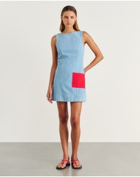 Jag - Nfw Stripe Denim Shift Dress